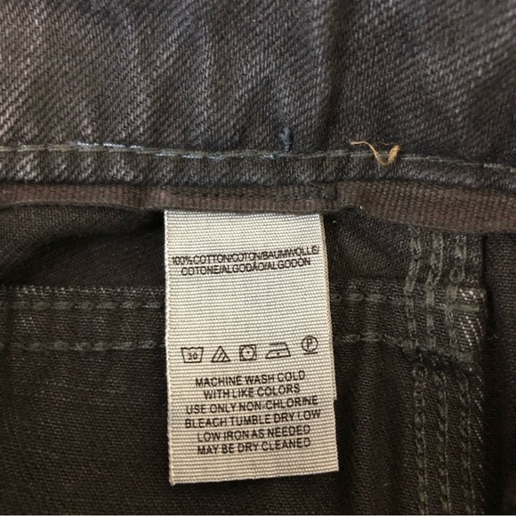 Free People Black Avendale Wide Leg Button Fly Jeans size 24 - Picture 9 of 11